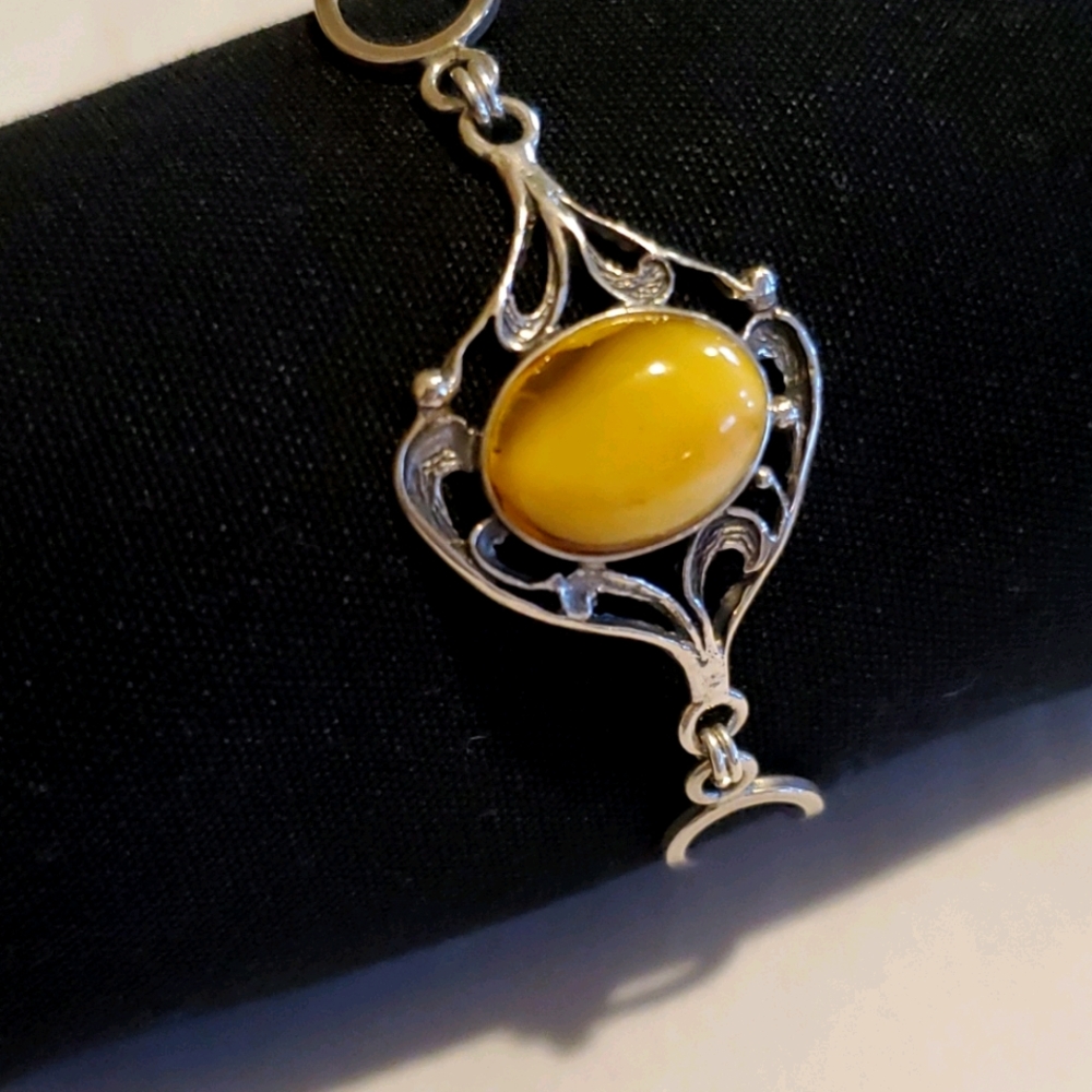 Ornate Amber Bracelet.